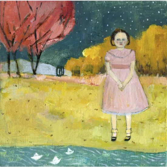 Every night she sent out messages and waited for an answer original painting by Amanda Blake