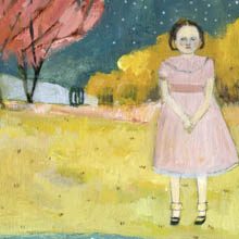 Every night she sent out messages and waited for an answer original painting by Amanda Blake
