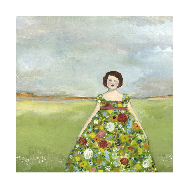 Rebecca Wore a Dress of Wildflowers print by Amanda Blake