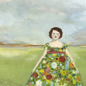 Rebecca Wore a Dress of Wildflowers print by Amanda Blake