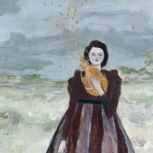 The fires in her heart kept her warm original painting by Amanda Blake