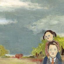 Isadora and Finn set out on an adventure original painting by Amanda Blake