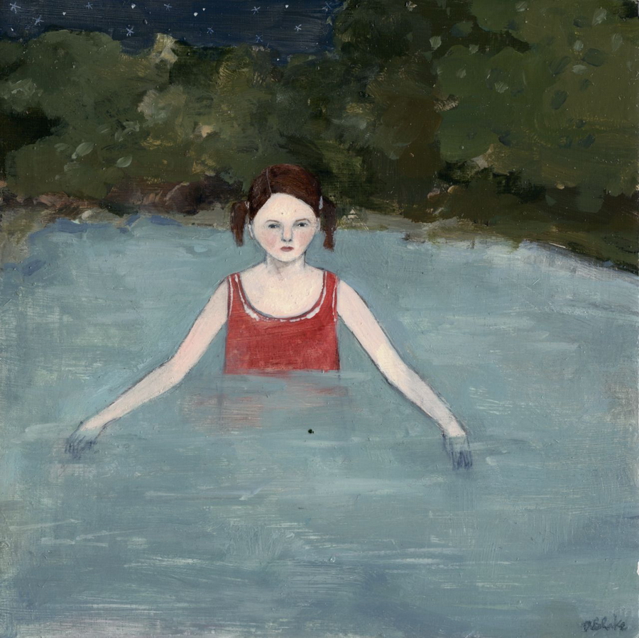Natalie searched the waters for answers original painting by Amanda Blake