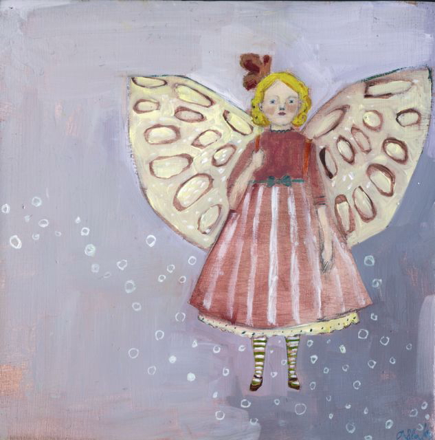 Penelope with wings original painting by Amanda Blake