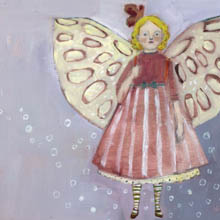 Penelope with wings original painting by Amanda Blake