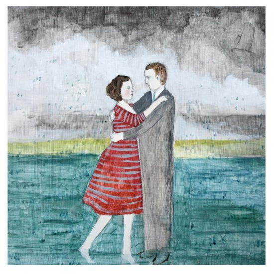 The rains fell, the waters rose and they continued dancing print by Amanda Blake
