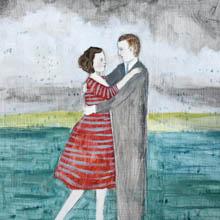 The rains fell, the waters rose and they continued dancing print by Amanda Blake