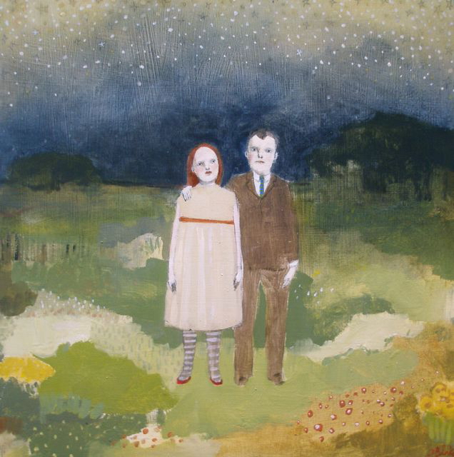 There were so many stars the night turned to day original painting by Amanda Blake