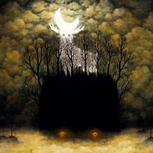 Dark and Light Radiate the Night print by Andy Kehoe
