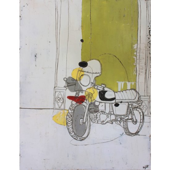 Motorcycle original painting by Christopher Myott