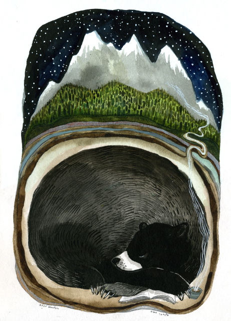 Bear Mountain original painting by Diana Sudyka