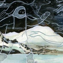 Polar ghost original painting by Diana Sudyka
