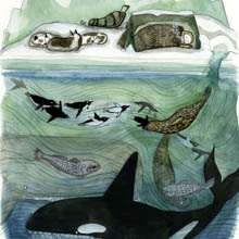 Antarctic Waters original painting by Diana Sudyka