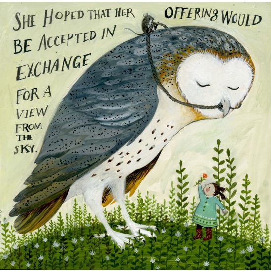 Barn Owl original painting by Diana Sudyka
