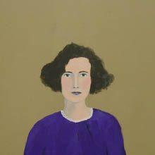A lady in purple original painting by Elizabeth Bauman
