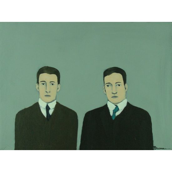 Stan and Clive original painting by Elizabeth Bauman