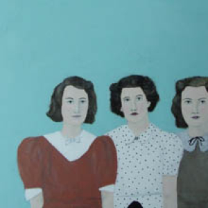 Three friends original painting by Elizabeth Bauman