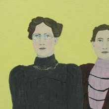 Two sisters original painting by Elizabeth Bauman