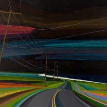 Night Time on old Montauk Highway print by Grant Haffner