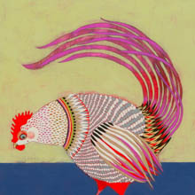 Rooster print by Jennifer Davis