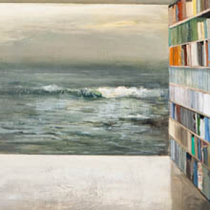 Book Shelter original painting by Jeremy Miranda