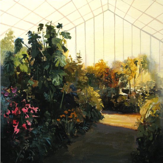 Greenhouse Interior 2013 original painting by Jeremy Miranda