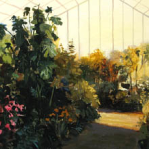 Greenhouse Interior 2013 original painting by Jeremy Miranda