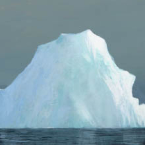 Iceberg with Slate Blue Sky original painting by Jeremy Miranda