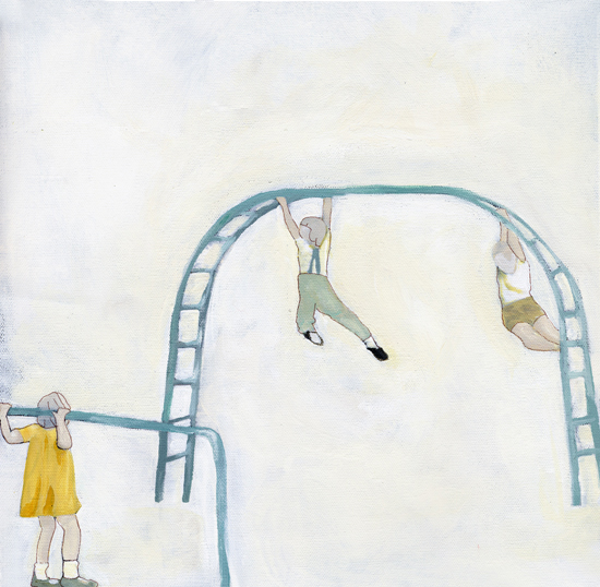 The playground original painting by Lisa Golightly