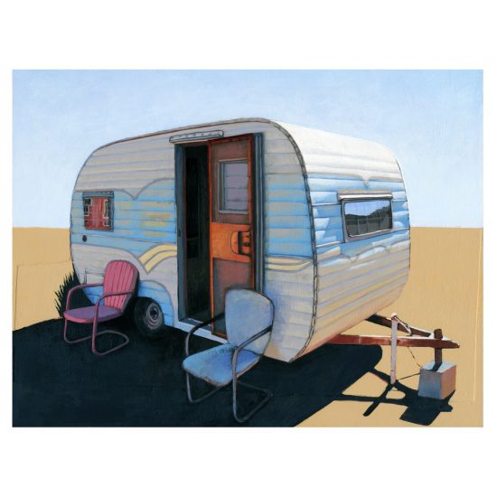 Desert Camper (two) print by Leah Giberson
