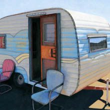 Desert Camper (two) print by Leah Giberson