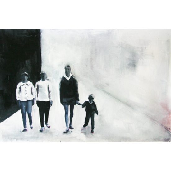 family stroll original painting by Lisa Golightly