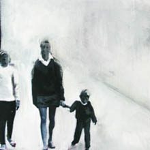 family stroll original painting by Lisa Golightly