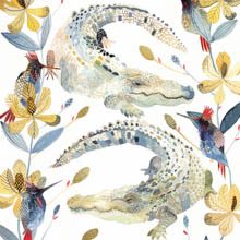 Alligators, Magnolias, and Hummingbirds print by Michelle Morin