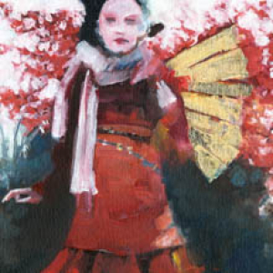 Butterfly girl print by Ruth Shively