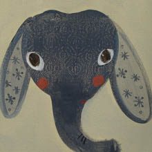 Elephant girl original painting by Sabine Timm
