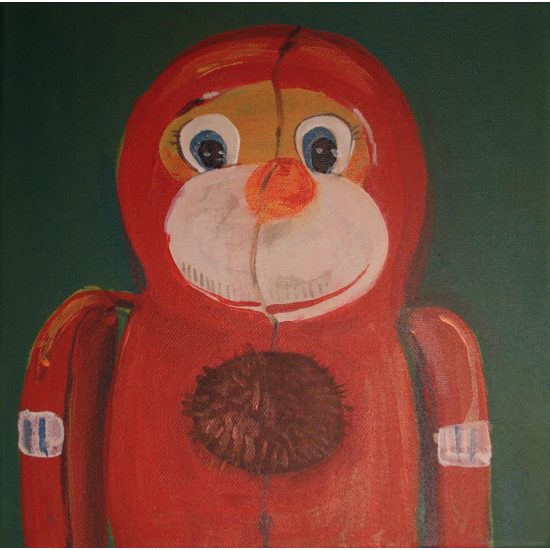 Red Monkey original painting by Sabine Timm