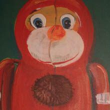 Red Monkey original painting by Sabine Timm