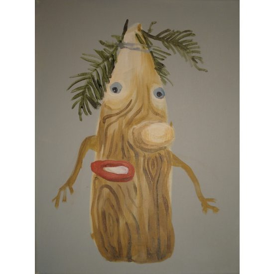 Tree man original painting by Sabine Timm