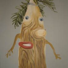 Tree man original painting by Sabine Timm