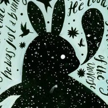 Cosmic Bunny print by Diana Sudyka