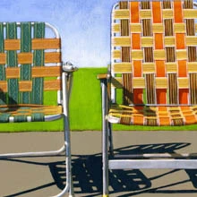 Summer Chairs print by Leah Giberson