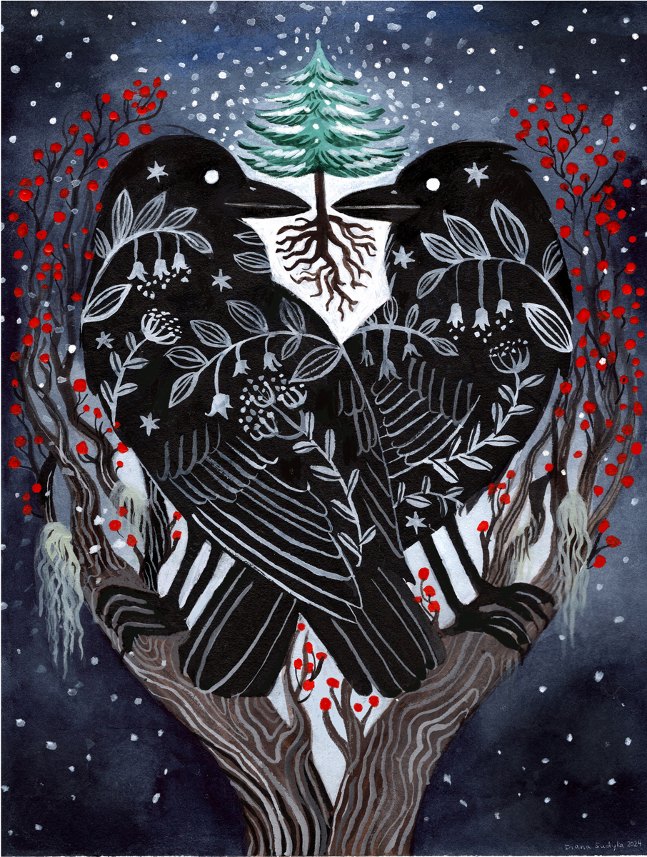 Winter Ravens by Diana Sudyka