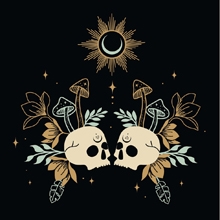 Floral Skull by Daphna Sebbane